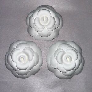 CHANEL White Camellia Floral Stickers